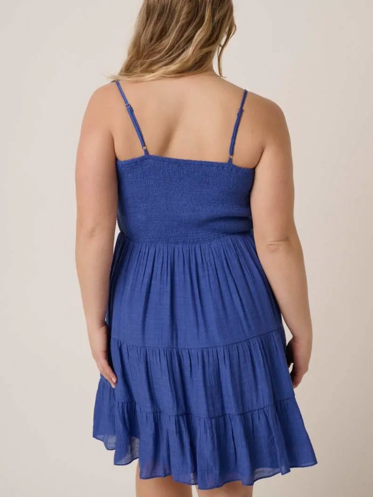 Island Blue Tiered Mini Dress