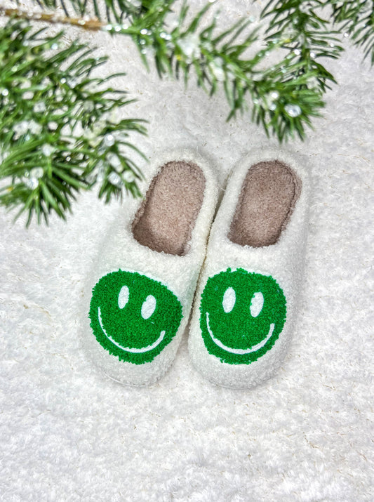 Spruce Green Smile Slippers