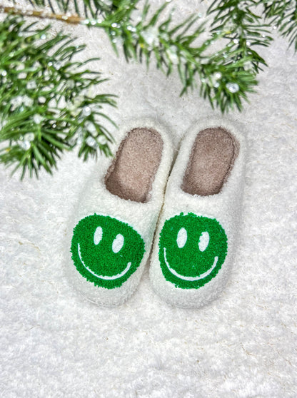 Spruce Green Smile Slippers