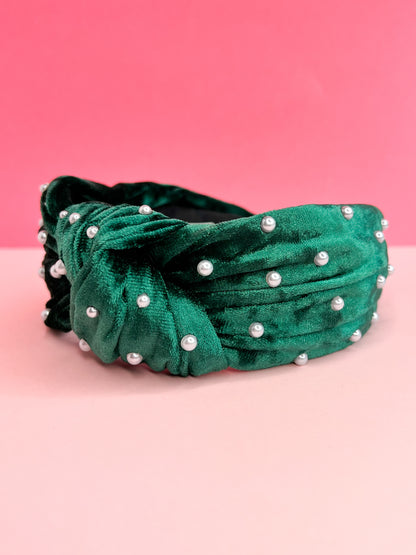 Evergreen Pearl | Knotted Headband