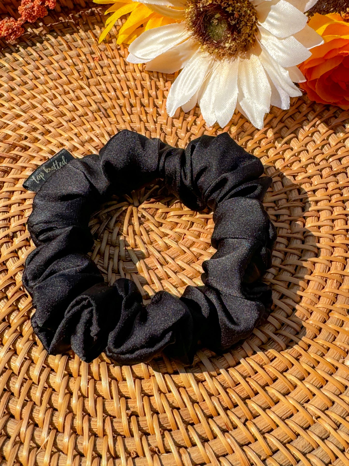 Black Satin | Skinny Scrunchie