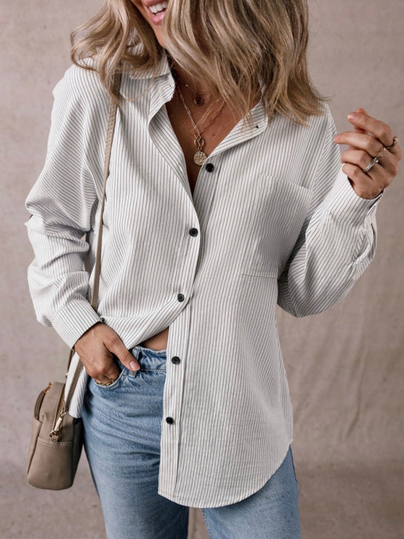 Classic Stripe Boyfriend Button Down