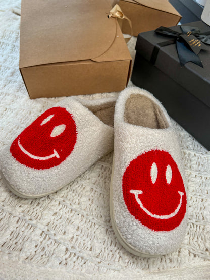Jolly Red Smile Slippers