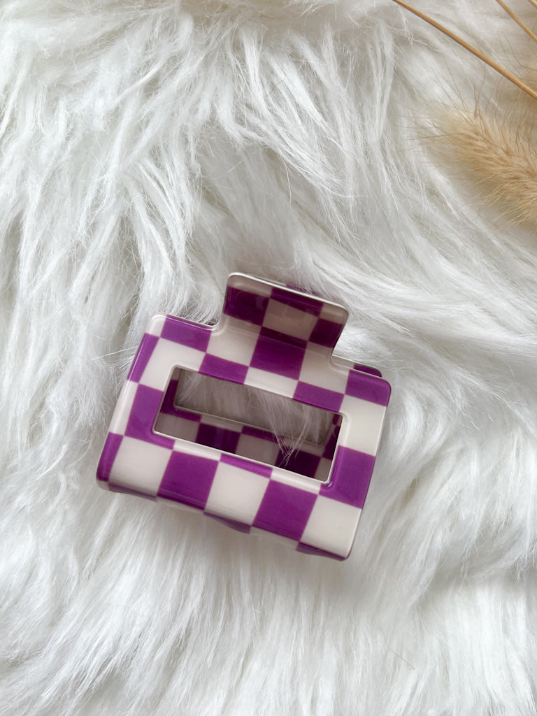 Midnight Purple | Checkered Square Claw