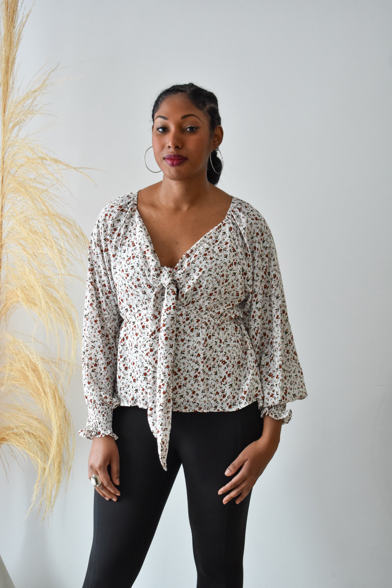 Date Night Tie-Front Blouse - Small & Medium